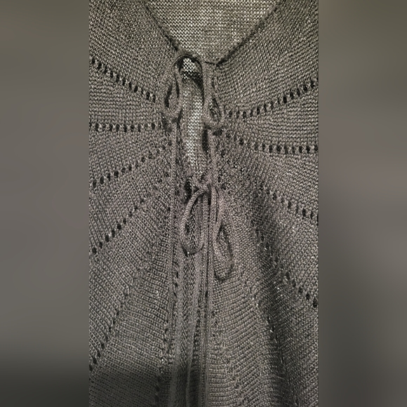 NWOT Willie Smith Black Short Sleeve Linen/Rayon Sheer Top- Size Medium - Picture 2 of 12